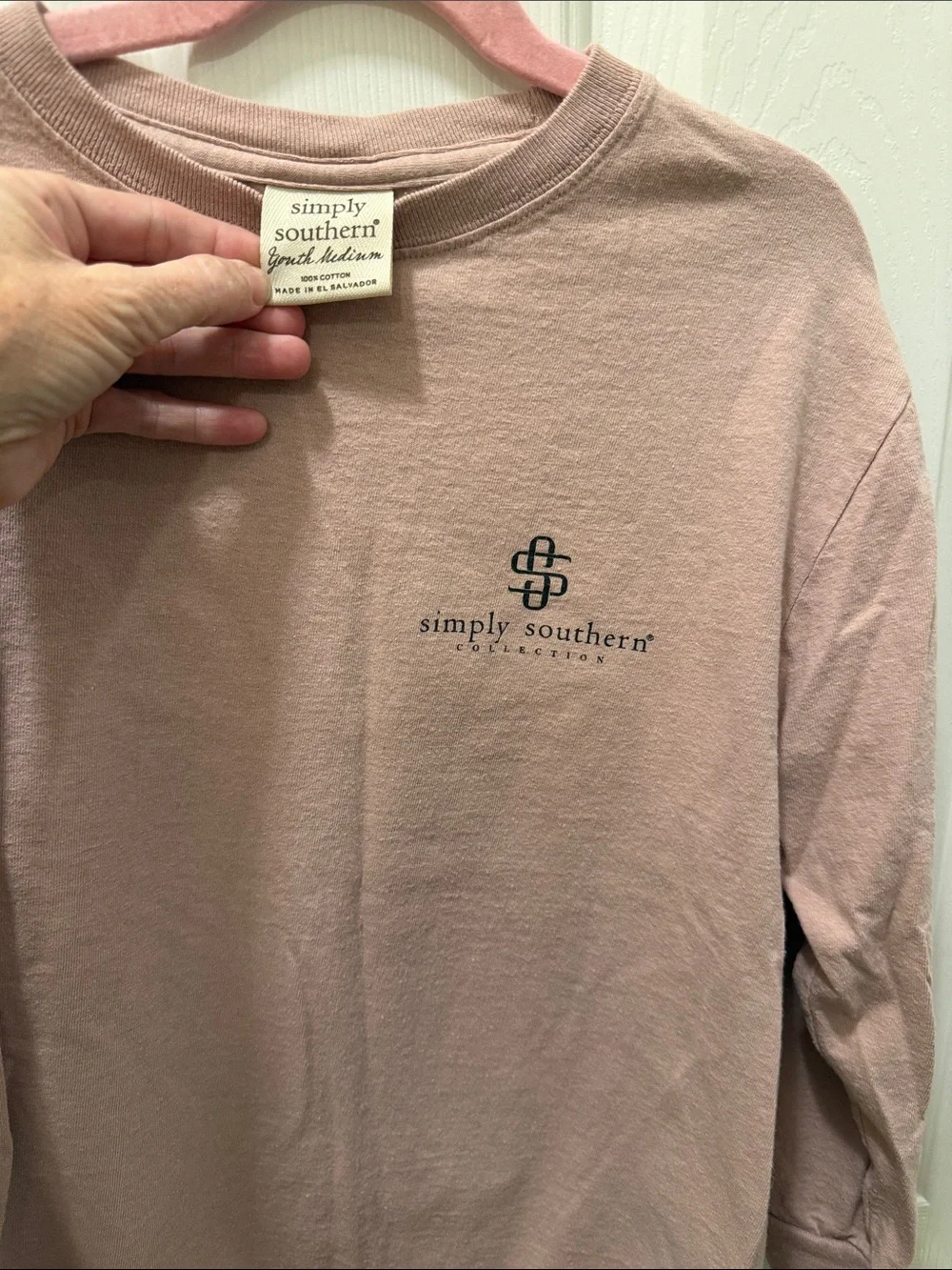 Simply Southern Kids Long-Sleeve Tee - Pink, Red, Charcoal